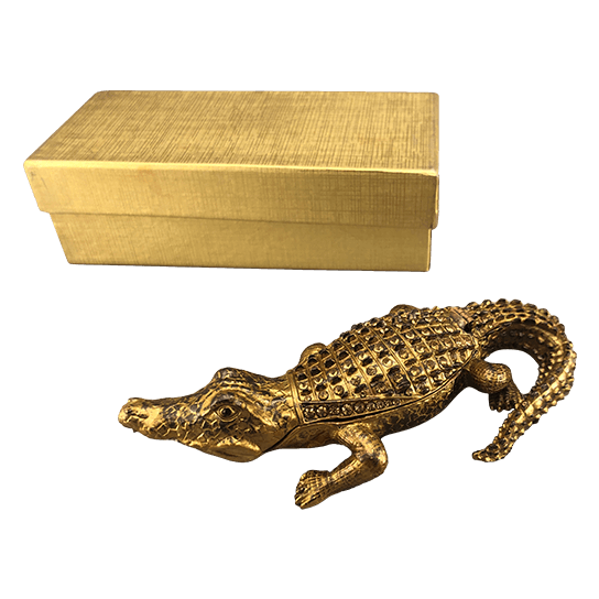 golden alligator decorative box