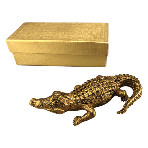 golden alligator decorative box