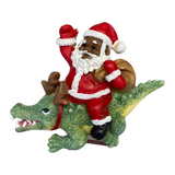 Santa Riding Alligator Magnet w/ Clip