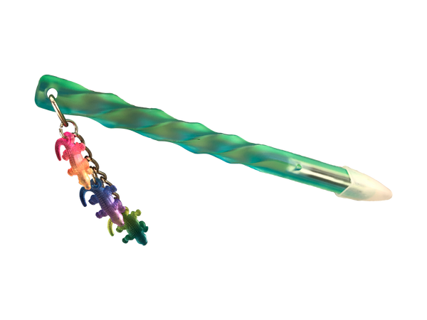 Colorful Shimmer Twist Pen w/ Dangle Alligators