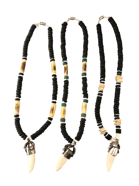 Coco Shell + Natural Bead Necklace