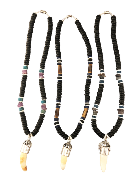 Coco Shell + Natural Bead Necklace