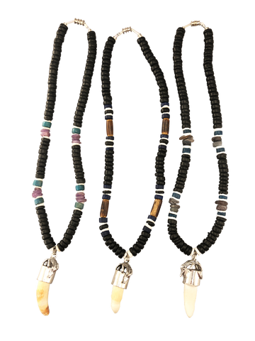 Coco Shell + Natural Bead Necklace