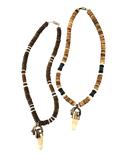 Coco Shell + Natural Bead Necklace