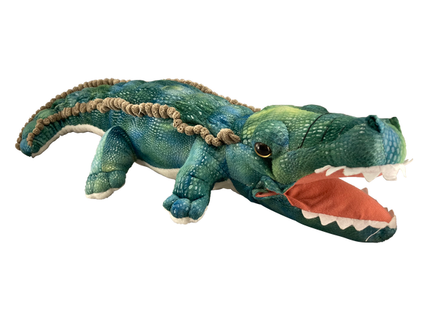 Expressive 23" Aquamarine Plush Gator