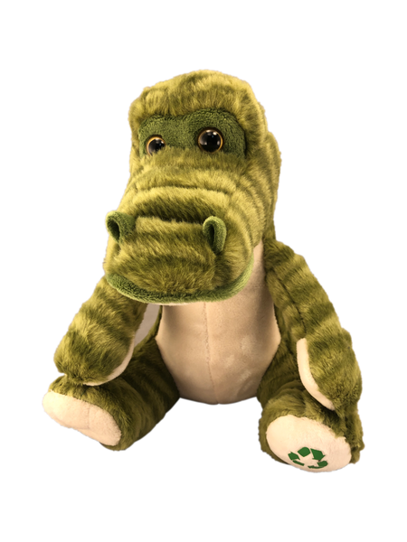 realistic sitting plush gator toy