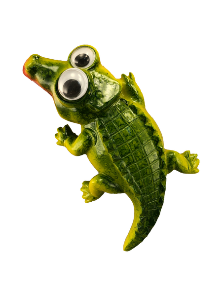 googly eyed alligator magnet
