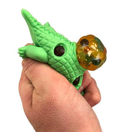 rainbow gel bead alligator toy