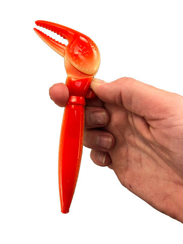 orange crawfish claw clicking pen