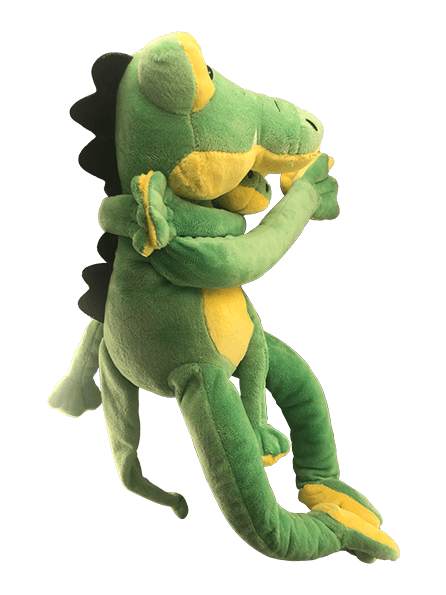 long plush alligator with arm