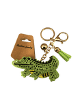 light green alligator keychain clip