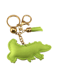light green alligator keychain clip