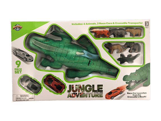 crocodile monster car and transporter playset