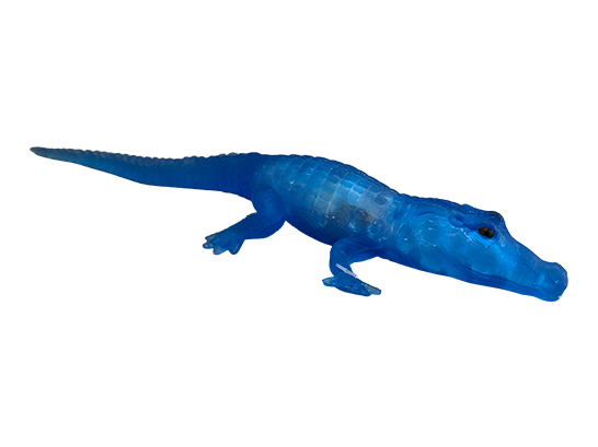 blue light-up alligator toy