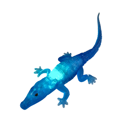 blue light-up alligator toy
