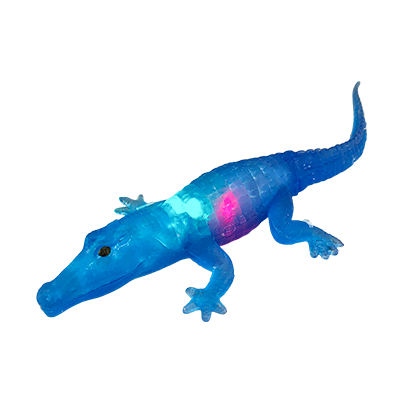 blue light-up alligator toy