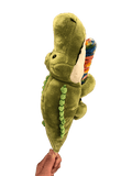 rainbow lollipop with plush gator