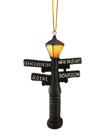 New Orleans street sign lamppost ornament