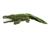 Lifelike green plush gator