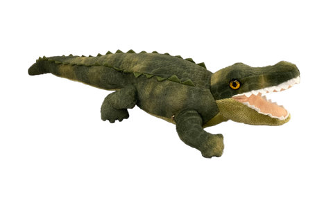 Velvety Embossed Textured Plushie Gator in 2 sizes 15" and 22"