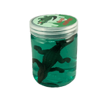 alligator and slime in jar