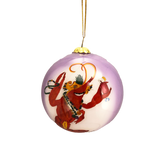 ball ornament with alligator & crawfish