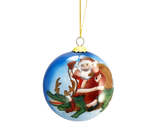 ball ornament with Santa Claus alligator