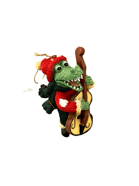 santa alligator bass ornament