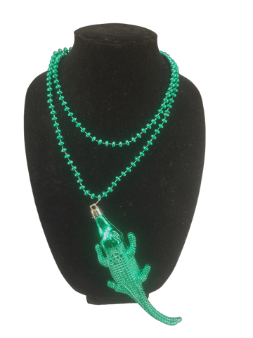 green plastic alligator beads