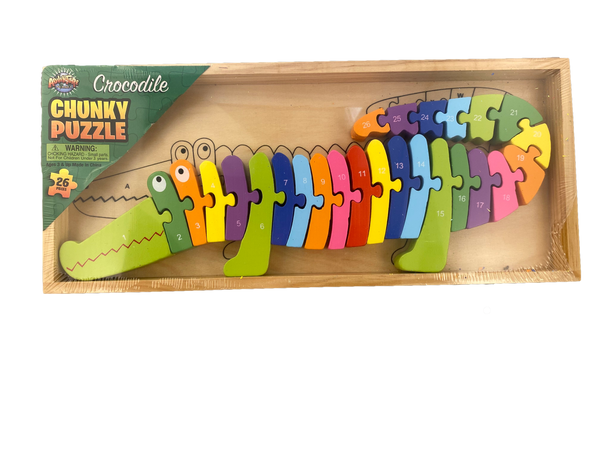 Chunky Wooden Gator Puzzle