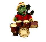 santa alligator drums ornament