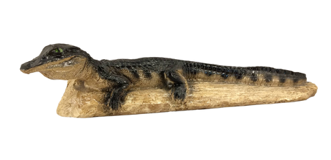 alligator on a log figurine