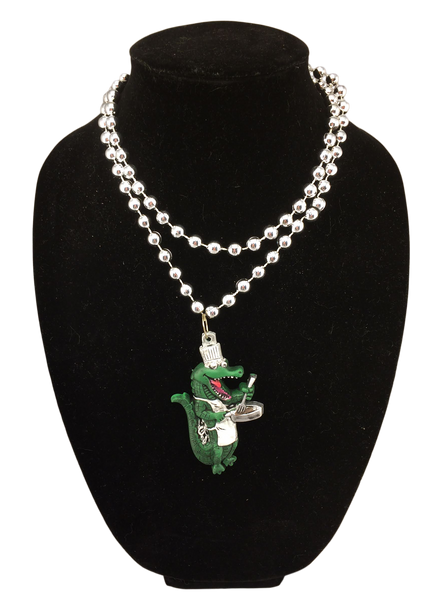 chef gator mardi gras beads