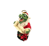 santa alligator ornament happy holidays sign