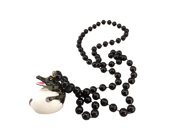 Hatching Gator Mardi Gras Beads