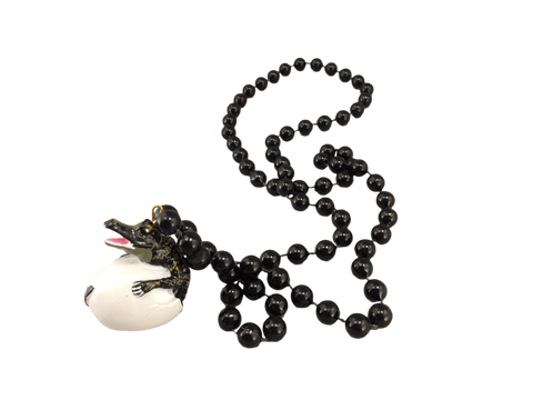 Hatching Gator Mardi Gras Beads