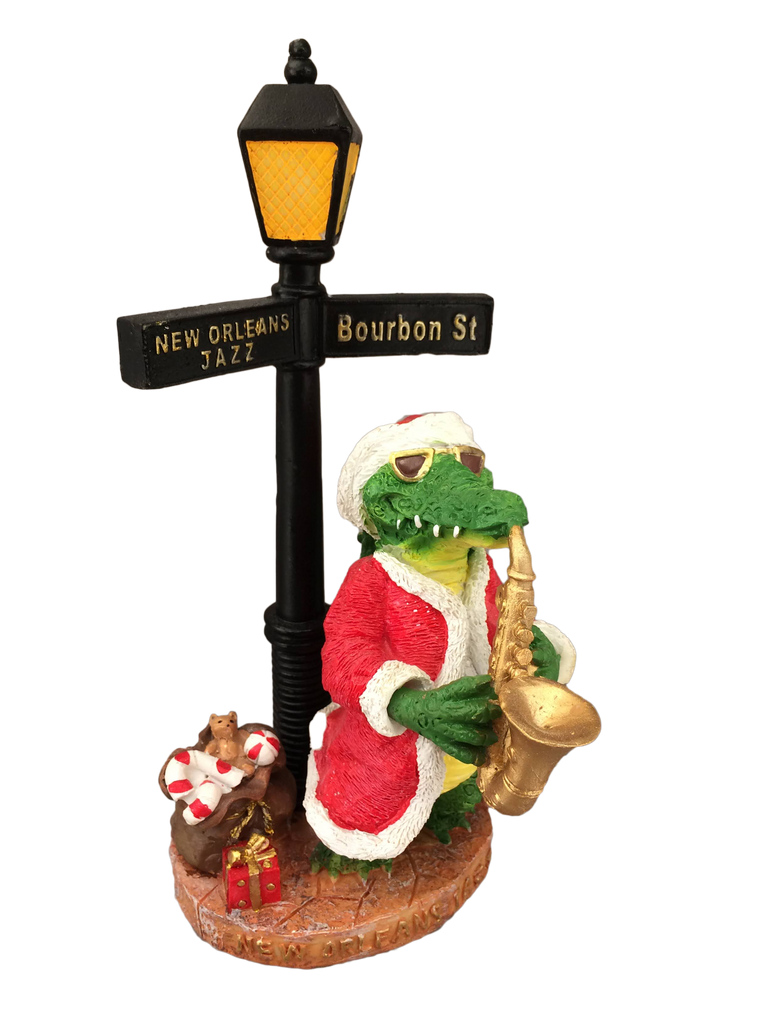New Orleans Jazz Alligator Figurine | Natural Selections Inc