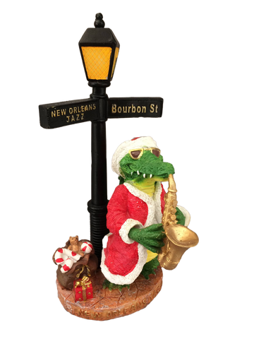 Santa alligator sunglasses saxophone