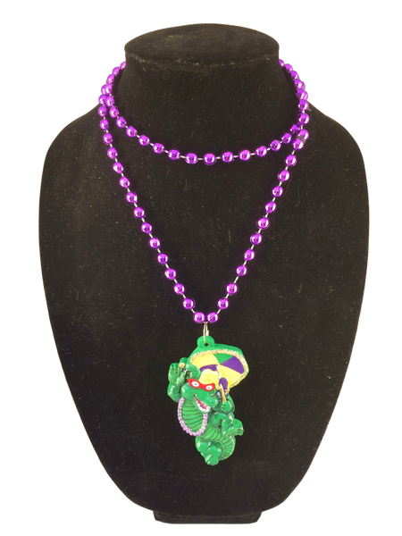 Jester Gator mardi gras beads