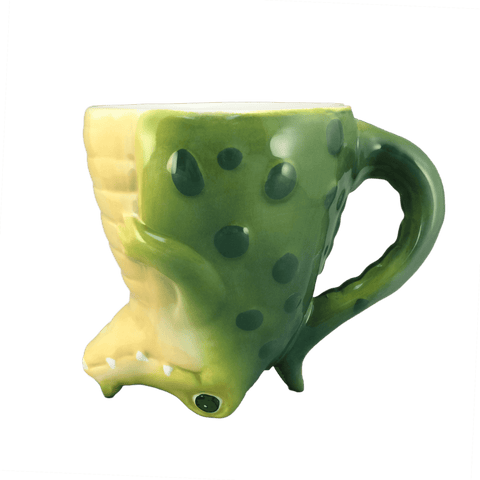 green alligator mug