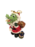 santa alligator ornament presents