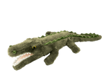 Lifelike green plush gator