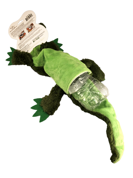 green alligator dog toy