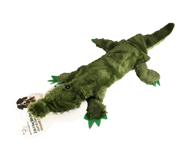 green alligator dog toy